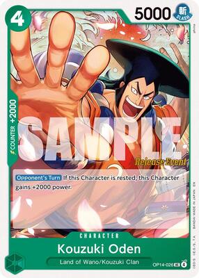 Kouzuki Oden card from The Azure Sea's Seven Release Event Cards