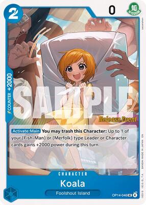 Koala card from The Azure Sea's Seven Release Event Cards