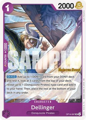 Dellinger card from The Azure Sea's Seven Release Event Cards