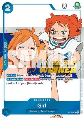 Girl (OP14 Release Event Winner) card from One Piece Promotion Cards