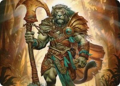 Ajani, Outland Chaperone Art Card card from Art Series: Lorwyn Eclipsed