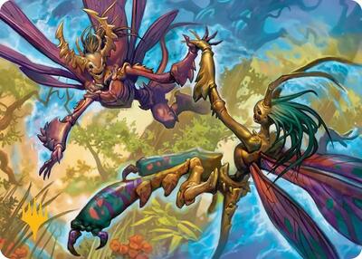 Illusion Spinners Art Card (Gold-Stamped Planeswalker Symbol) card from Art Series: Lorwyn Eclipsed