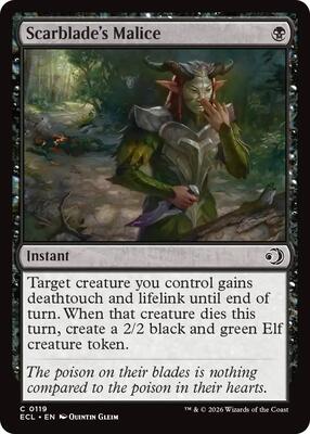 Scarblade's Malice card from Lorwyn Eclipsed