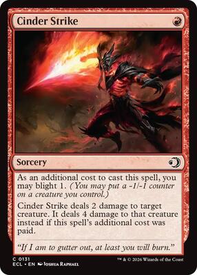 Cinder Strike card from Lorwyn Eclipsed