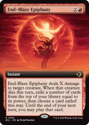 End-Blaze Epiphany (Extended Art) card from Lorwyn Eclipsed