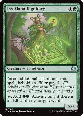 Lys Alana Dignitary card from Lorwyn Eclipsed