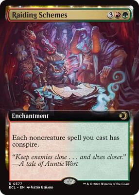 Raiding Schemes (Extended Art) card from Lorwyn Eclipsed
