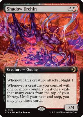 Shadow Urchin (Extended Art) card from Lorwyn Eclipsed