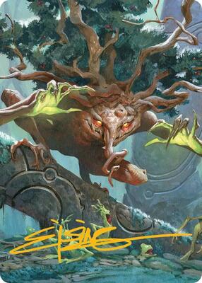 Ferrafor, Young Yew Art Card (Gold-Stamped Signature) card from Art Series: Lorwyn Eclipsed