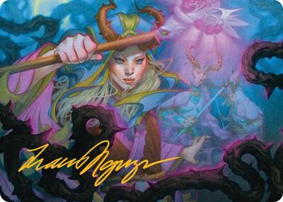 Stoic Grove-Guide Art Card (Gold-Stamped Signature) card from Art Series: Lorwyn Eclipsed