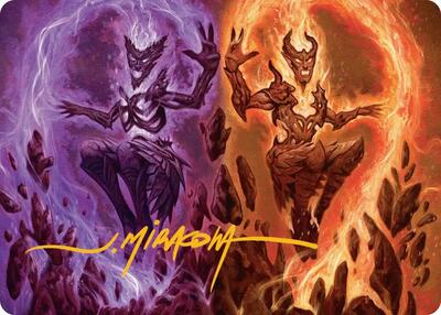 Fire Covenant Art Card (Gold-Stamped Signature) card from Art Series: Lorwyn Eclipsed