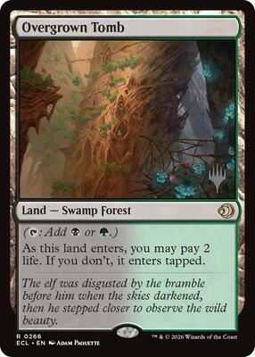 Overgrown Tomb card from Promo Pack: Lorwyn Eclipsed