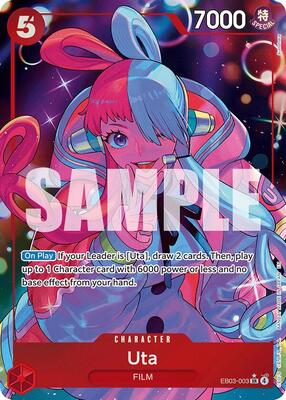 Uta (003) (Alternate Art) card from Extra Booster: One Piece Heroines Edition