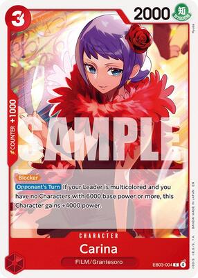 Carina card from Extra Booster: One Piece Heroines Edition