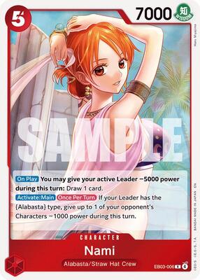 Nami (006) card from Extra Booster: One Piece Heroines Edition