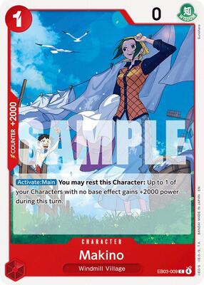 Makino card from Extra Booster: One Piece Heroines Edition