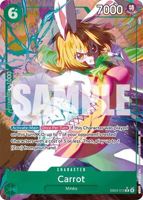 Carrot (Alternate Art) card from Extra Booster: One Piece Heroines Edition