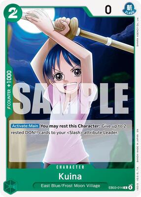 Kuina card from Extra Booster: One Piece Heroines Edition