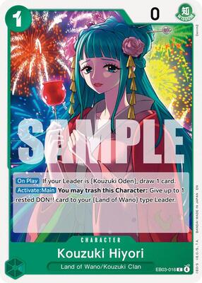 Kouzuki Hiyori card from Extra Booster: One Piece Heroines Edition