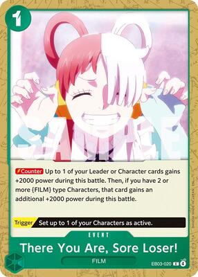 There You Are, Sore Loser! card from Extra Booster: One Piece Heroines Edition