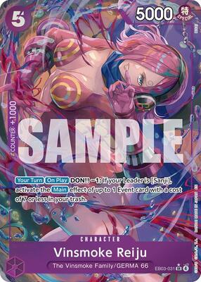Vinsmoke Reiju (Alternate Art) card from Extra Booster: One Piece Heroines Edition