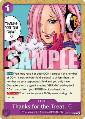 Thanks for the Treat. card from Extra Booster: One Piece Heroines Edition