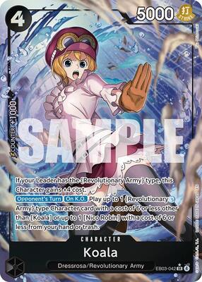 Koala (Alternate Art) card from Extra Booster: One Piece Heroines Edition
