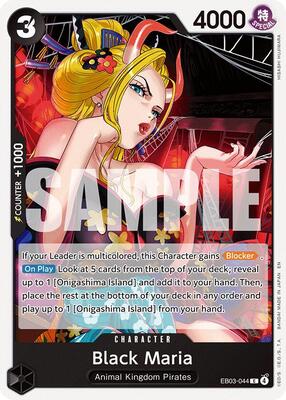 Black Maria card from Extra Booster: One Piece Heroines Edition