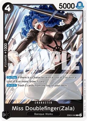 Miss Doublefinger(Zala) card from Extra Booster: One Piece Heroines Edition