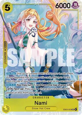 Nami (053) card from Extra Booster: One Piece Heroines Edition