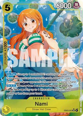 Nami (053) (Alternate Art) card from Extra Booster: One Piece Heroines Edition