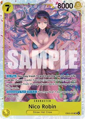 Nico Robin (055) card from Extra Booster: One Piece Heroines Edition