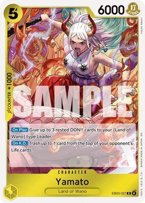 Yamato card from Extra Booster: One Piece Heroines Edition