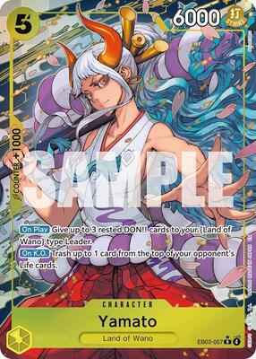 Yamato (Alternate Art) card from Extra Booster: One Piece Heroines Edition