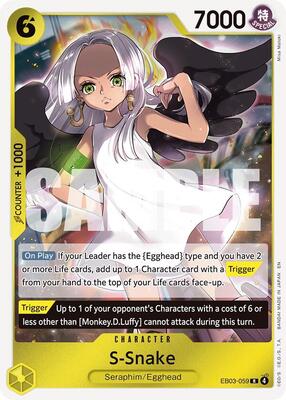 S-Snake card from Extra Booster: One Piece Heroines Edition