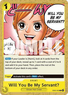 Will You Be My Servant? card from Extra Booster: One Piece Heroines Edition