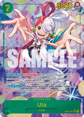 Uta (061) (Alternate Art) card from Extra Booster: One Piece Heroines Edition