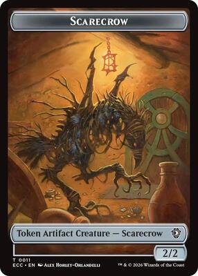 Scarecrow // Treasure Double-Sided Token card from Commander: Lorwyn Eclipsed