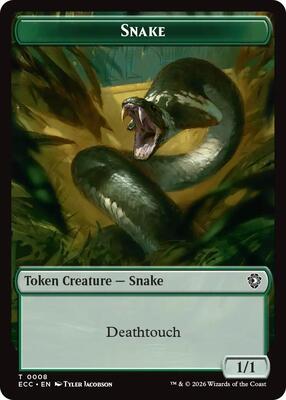 Snake // Scarecrow Double-Sided Token card from Commander: Lorwyn Eclipsed