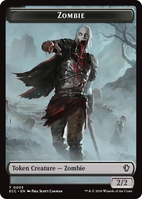 Zombie // Elf Warrior Double-Sided Token card from Commander: Lorwyn Eclipsed
