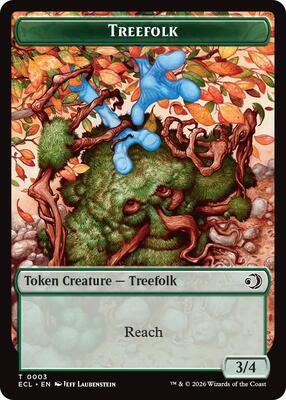 Treefolk // Goblin Double-Sided Token card from Lorwyn Eclipsed