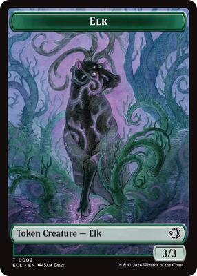 Elk // Emblem - Oko, Shadowmoor Scion Double-Sided Token card from Lorwyn Eclipsed