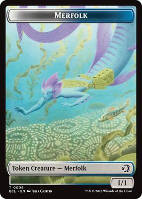Merfolk // Worm Double-Sided Token card from Lorwyn Eclipsed