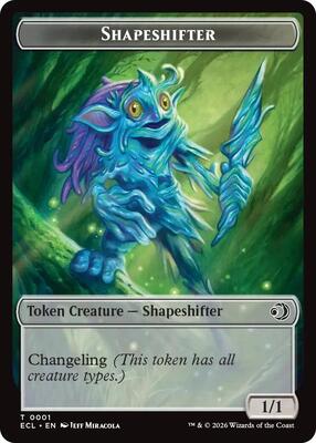 Shapeshifter // Merfolk Double-Sided Token card from Lorwyn Eclipsed