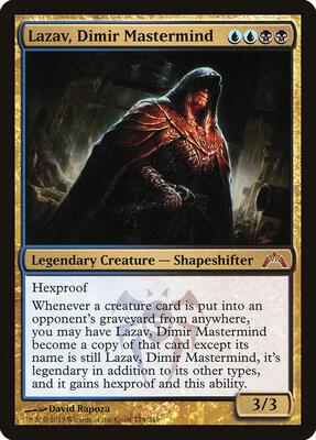 Lazav, Dimir Mastermind card from Gatecrash