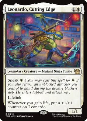Leonardo, Cutting Edge card from Teenage Mutant Ninja Turtles