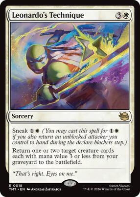 Leonardo's Technique card from Teenage Mutant Ninja Turtles
