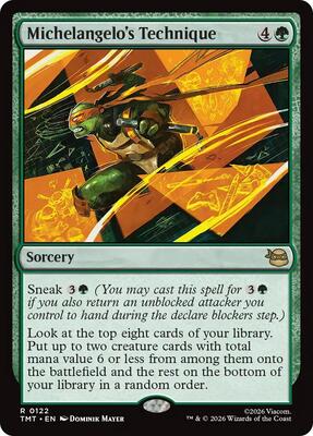 Michelangelo's Technique card from Teenage Mutant Ninja Turtles