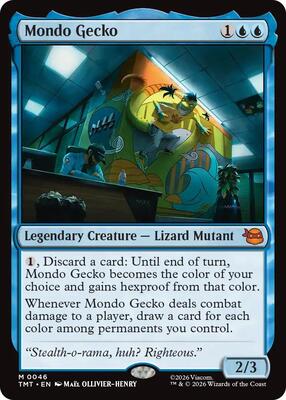 Mondo Gecko card from Teenage Mutant Ninja Turtles
