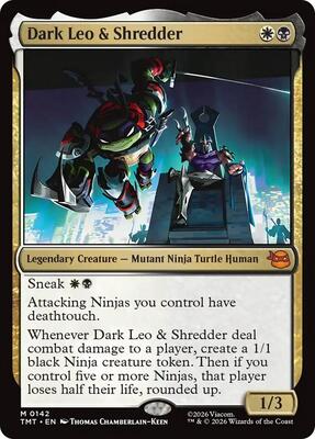 Dark Leo & Shredder card from Teenage Mutant Ninja Turtles